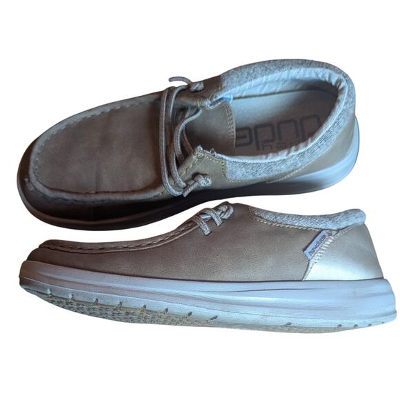 Hey Dude Polly Suede Chesnut Brown Slip-On Shoes Women's Sz 8 Sneaker Casual - Picture 1 of 7